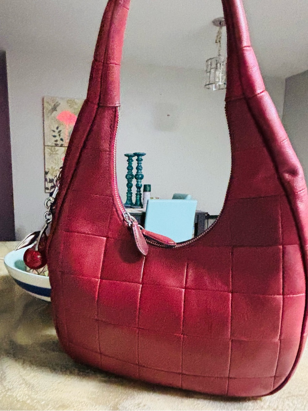 Coach Coachtopia Alter/Ego Crescent Shoulder Bag Dark Ruby CCM62